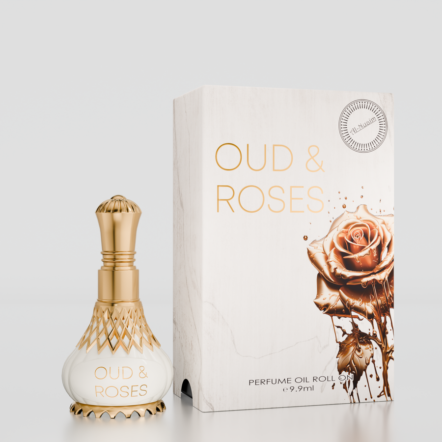 Al Nuaim Oudh & Roses 9.9ML Attar Roll-On Perfume Al Nuaim Oudh & Roses 9.9ML Attar Roll-On Perfume