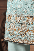 Ayzal 3 PIECE - DIGITAL PRINTED CHIKANKARI LAWN Suit - CL350 - TUZZUT Qatar Online Shopping