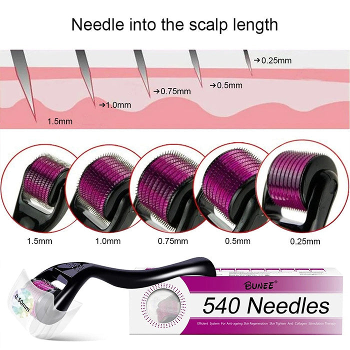 Derma Roller with 540 Stainless Alloy Needles - TUZZUT Qatar Online Shopping