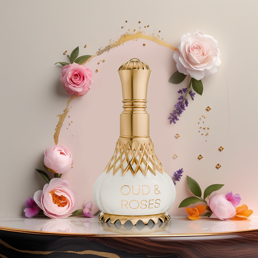 Al Nuaim Oudh & Roses 9.9ML Attar Roll-On Perfume Al Nuaim Oudh & Roses 9.9ML Attar Roll-On Perfume