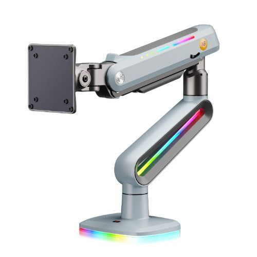 North Bayou NB V7 RGB Gaming Monitor Arm Lake Blue  - Fits Most 32"-60" Screen | Weight Capacity 20kg | Height Adjustable 490mm - TUZZUT Qatar Online Shopping