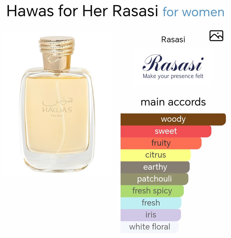 Rasasi Hawas for Her EDP Perfume 100ml - TUZZUT Qatar Online Shopping