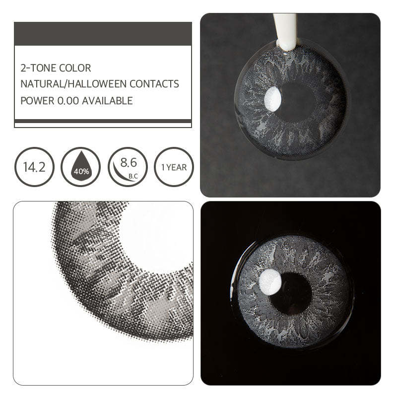 Unibling Marble Black Contact Lenses for Eyes (1 Pair) Unibling Marble Black Contact Lenses for Eyes (1 Pair)