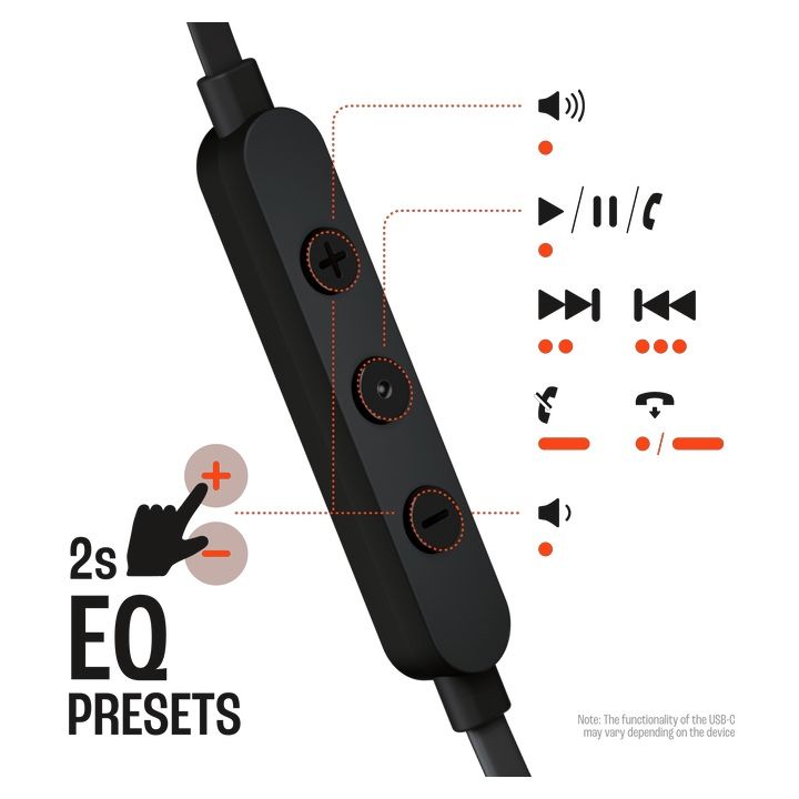 JBL Tune 305C USB-C Wired Hi-Res In-Ear Headphones - Black - TUZZUT Qatar Online Shopping