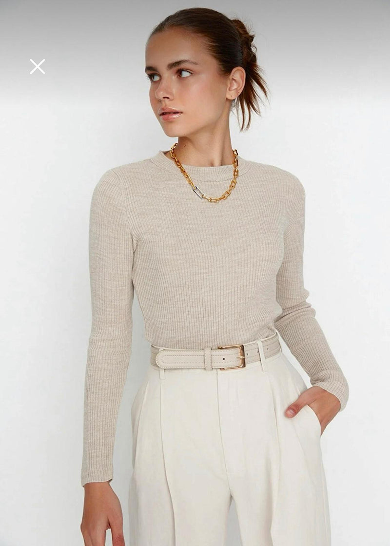 Women's Knitted Roundneck Sweater - RNS02