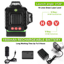 Multifunctional 3D 16 Lines 360 Laser Level 3° Self-leveling Machine USB Rechargeable Lithium Battery Leveling Tool with bag - LVM01 - TUZZUT Qatar Online Shopping