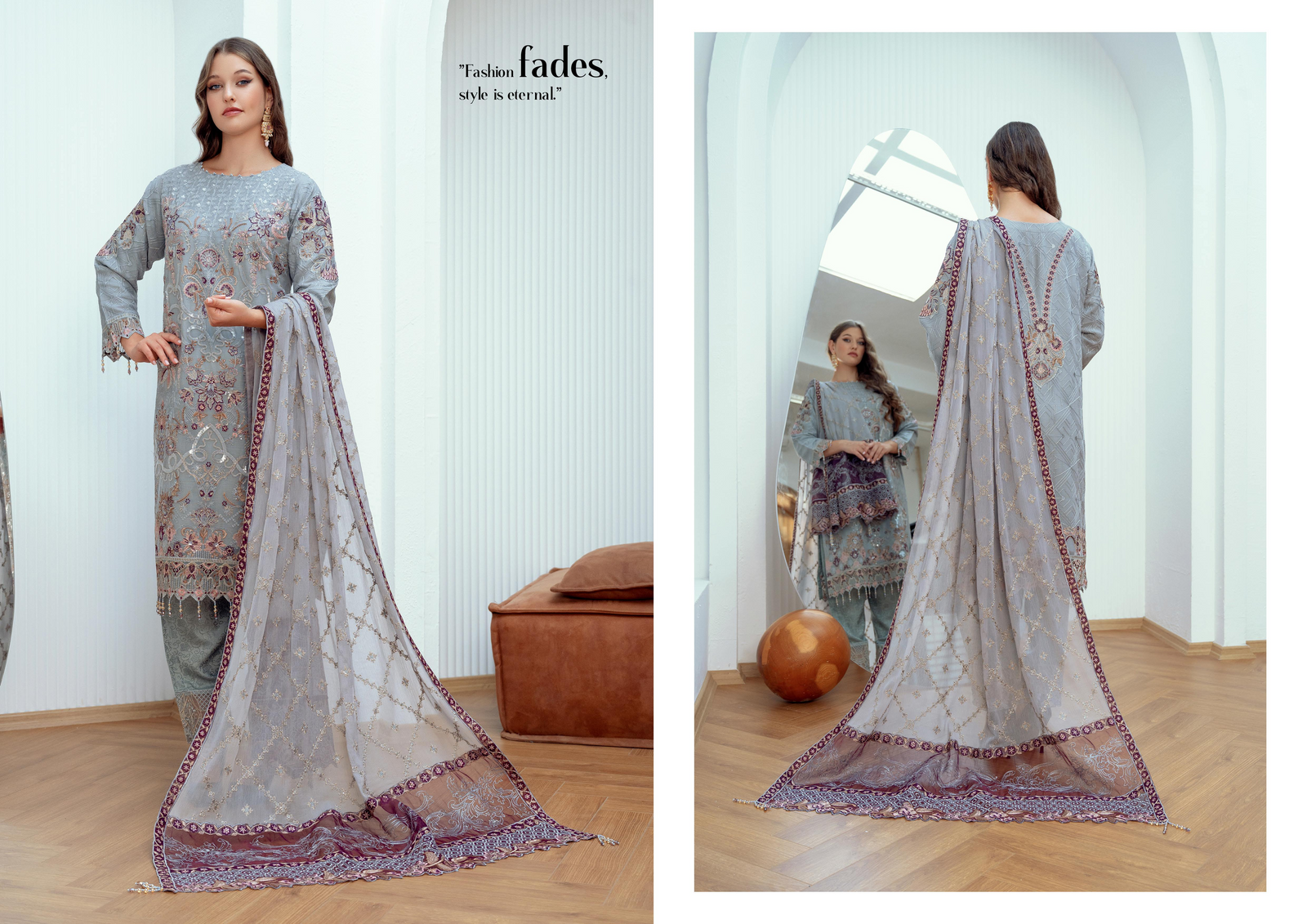 BINT-E-NOOR Mehrima CHIFFON Luxury Collection | Embroidered Readymade Stitched Party wear | CH-02 BINT-E-NOOR Mehrima CHIFFON Luxury Collection | Embroidered Readymade Stitched Party wear | CH-02