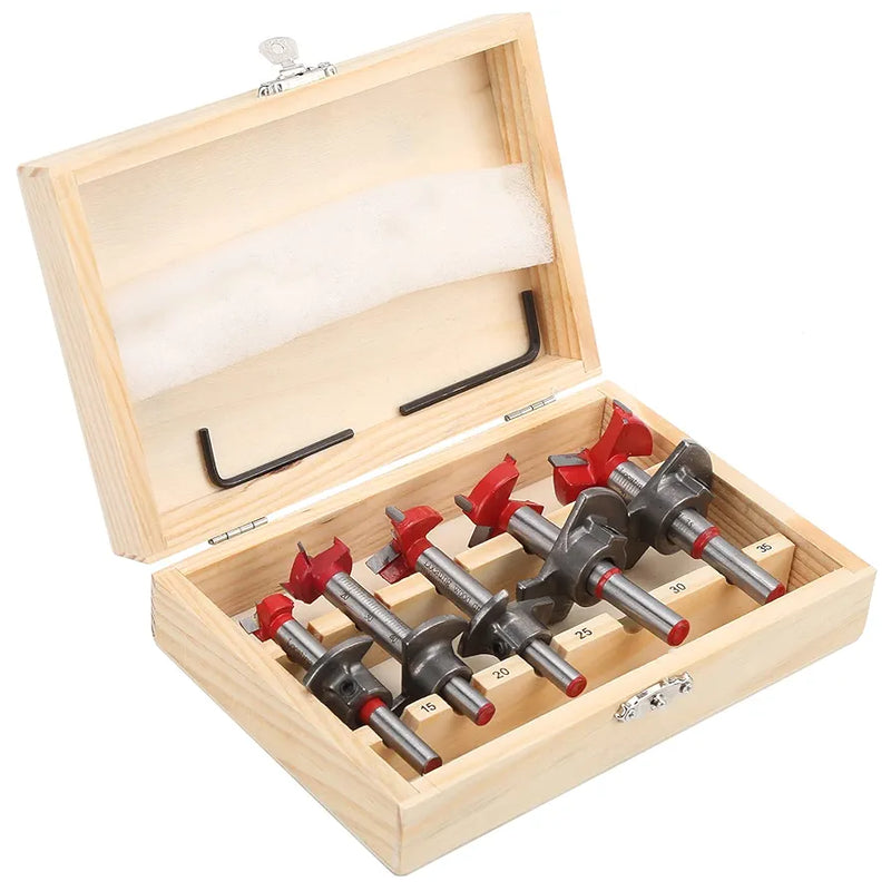 5 Pcs Alloy Steel Hinge Hole Cutter Set - TL1234 - TUZZUT Qatar Online Shopping