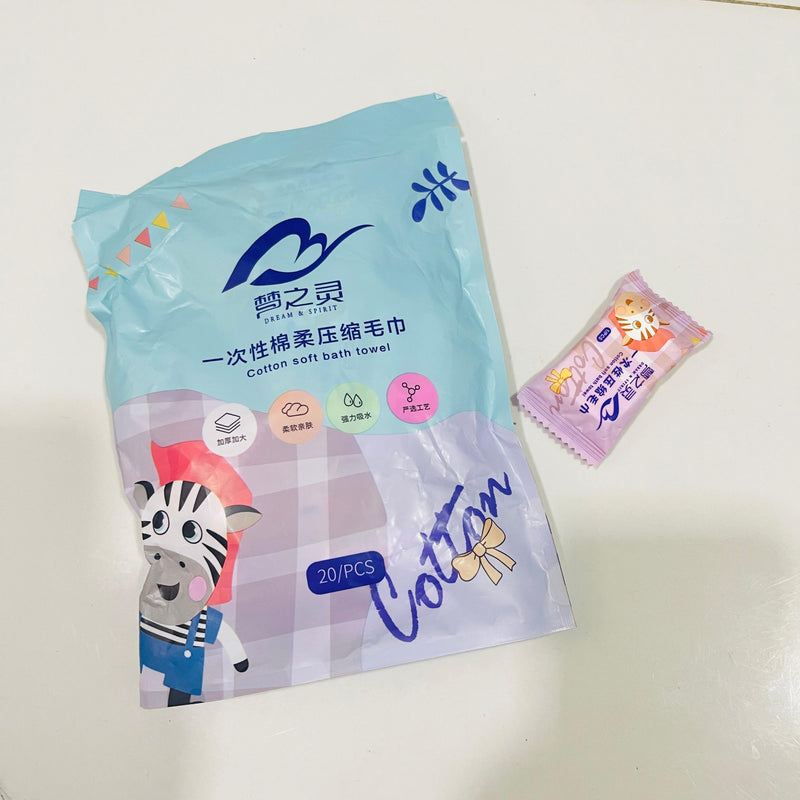 20pcs Compressed Towel Sheets - Disposable Travel Towels Wipes Napkin - TUZZUT Qatar Online Shopping