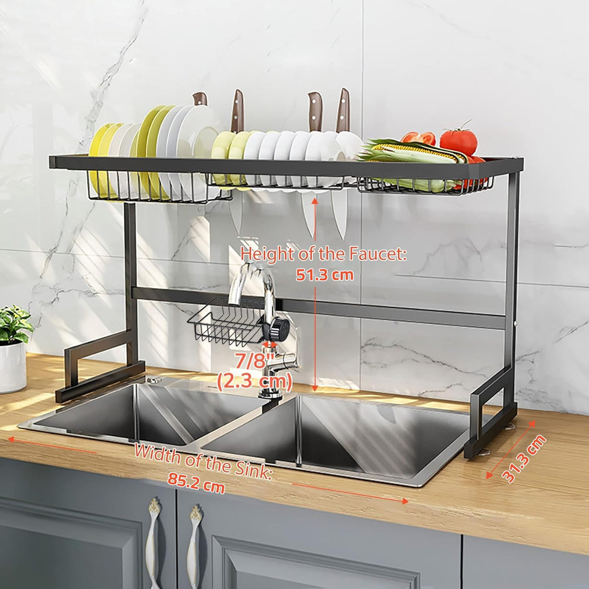 Over the Sink Dish Drying Rack - Kitchen Rack Organizer Over the Sink Dish Drying Rack - Kitchen Rack Organizer