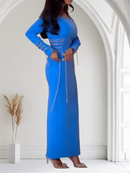 Casual Elegant Formal Party Evening Bridesmaid Dresses Women's S5082965 - TUZZUT Qatar Online Shopping