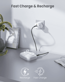 Moxedo Snap-On Wireless Charging Power Bank 8000mAh 15W PD Fast Charging Portable Charger with Built-in USB-C Cable - Purple - TUZZUT Qatar Online Shopping