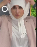 Kuwaiti Snap Button Lock Hijab Instant Scarf - TUZZUT Qatar Online Shopping