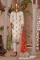 Ayzal 3 PIECE - DIGITAL PRINTED CHIKANKARI LAWN Suit - CL349 - TUZZUT Qatar Online Shopping