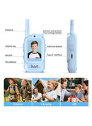 2-Pcs Kids Video Walkie Talkies with Camera & LCD Screen – Rechargeable, No WiFi/SIM, Long-Range Intercom Toy (Blue & Pink) - TUZZUT Qatar Online Shopping