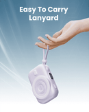 Moxedo Snap-On Wireless Charging Power Bank 8000mAh 15W PD Fast Charging Portable Charger with Built-in USB-C Cable - Purple - TUZZUT Qatar Online Shopping