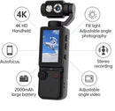 Air Tab Pocket 4K Ultra HD Action Camera | 180° Manual Flip Lens | Built-in Fill Light | with Tripod - TUZZUT Qatar Online Shopping