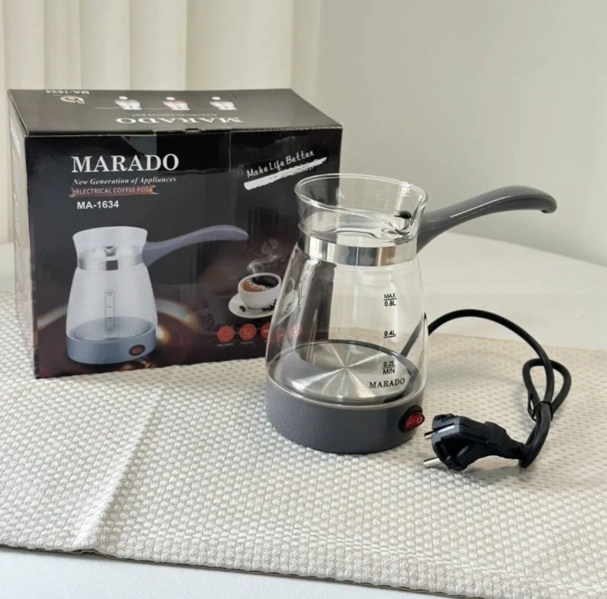 MARADO MA-1634 Electric Coffee Maker - 0.8L MARADO MA-1634 Electric Coffee Maker - 0.8L