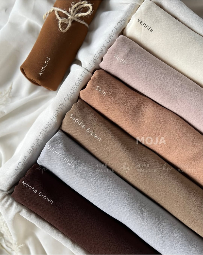 Moja Malaysian Georgette Heavy Chiffon Hijabs - TUZZUT Qatar Online Shopping