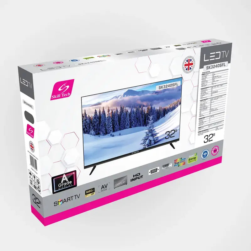 Skill Tech 32 Inch Frameless Full HD Smart LED Television - SK3240SFL Skill Tech 32 Inch Frameless Full HD Smart LED Television - SK3240SFL
