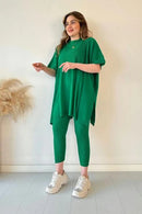 Women Plus Size Loose Knitted Casual Two Piece Set 71743 - TUZZUT Qatar Online Shopping