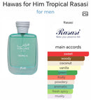 Rasasi Hawas Tropical EDP Perfume 100ml for Men - TUZZUT Qatar Online Shopping