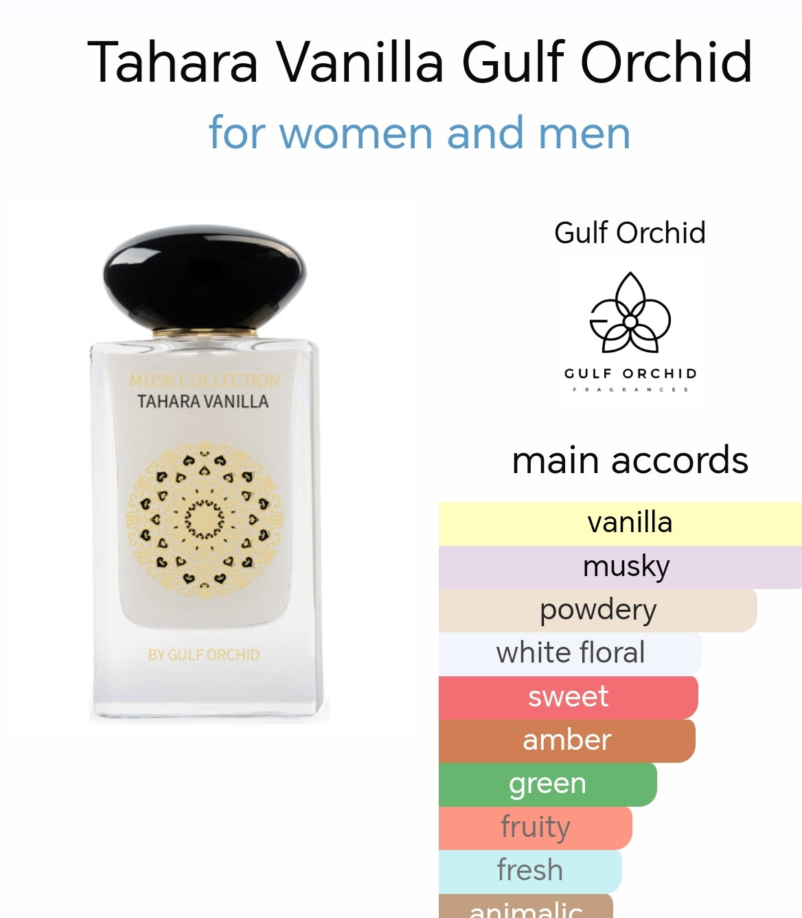 Musk Tahara Vanilla EDP Perfume 60ml by Gulf Orchid Musk Tahara Vanilla EDP Perfume 60ml by Gulf Orchid
