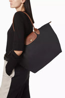 Long Handle Le Pliage Tote Bag Women's Handbag in Canvas Black L1899619001 - TUZZUT Qatar Online Shopping