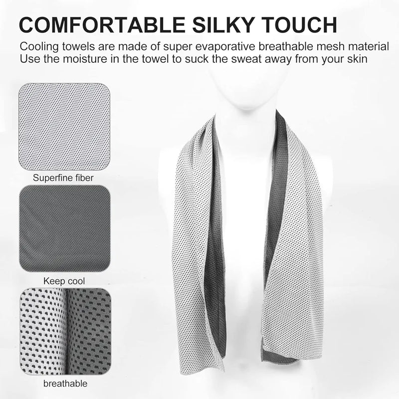 Sport Cool Towel Instantly Refresh 100x30 cm (Assorted Colours) - TUZZUT Qatar Online Shopping