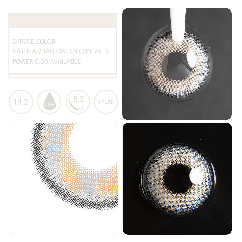 Unibling Dubai Gray Contact Lenses for Eyes (1 Pair) - TUZZUT Qatar Online Shopping