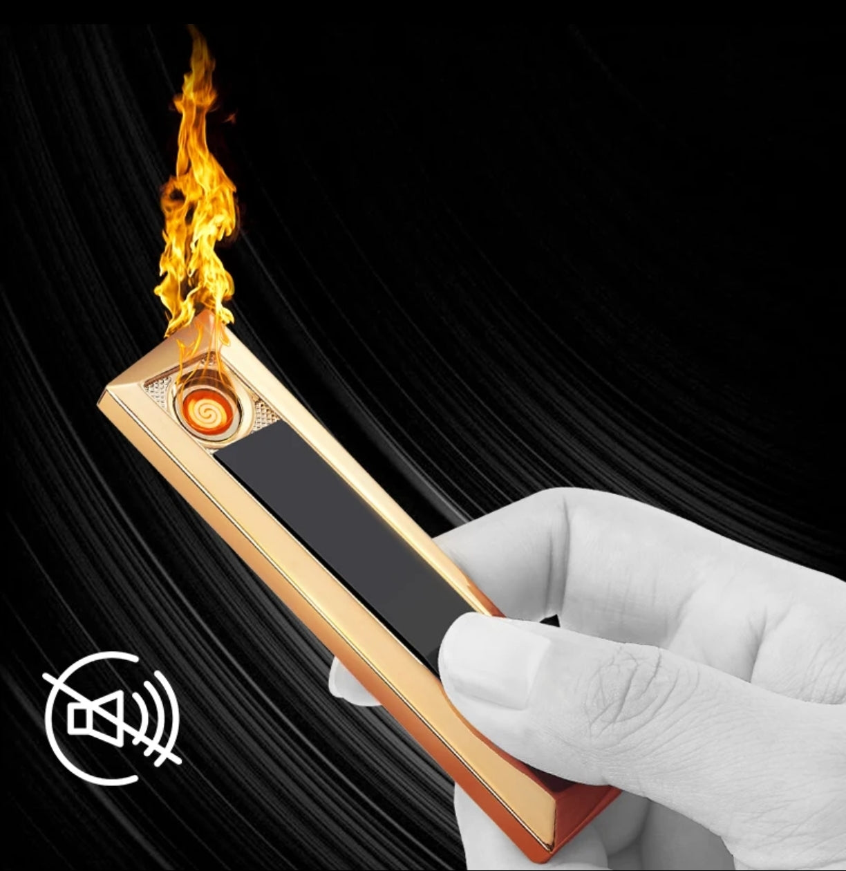 Ultra Thin Metal USB Rechargeable Cigarette Lighter - YQ057-3060 Ultra Thin Metal USB Rechargeable Cigarette Lighter - YQ057-3060