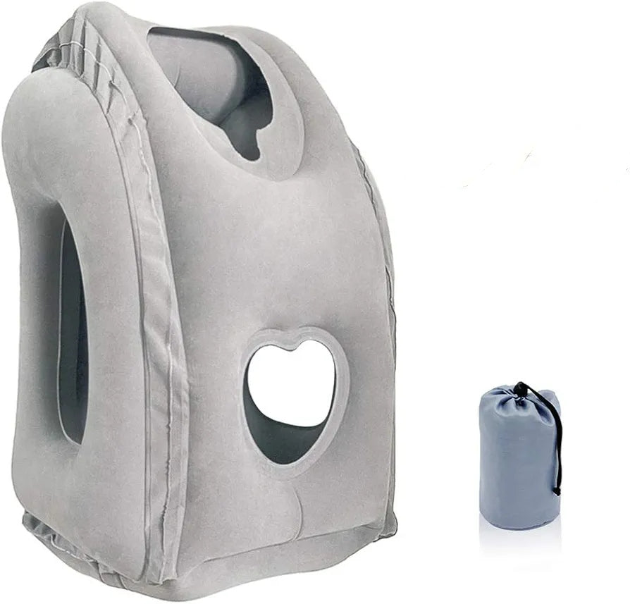 Inflatable Travel Neck Pillow with Valve – Compact Airplane & Office Support - TP221