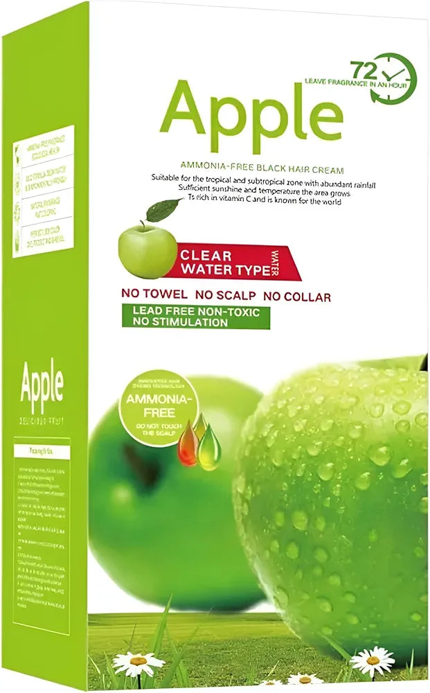 Apple 72 Natural Black Hair Dye Ammonnia Free Hair Colour Cream (500ml* 2) Pack Apple 72 Natural Black Hair Dye Ammonnia Free Hair Colour Cream (500ml* 2) Pack