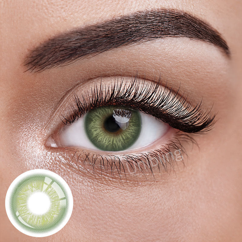 Unibling Adoring Green Contact Lenses for Eyes (1 Pair) Unibling Adoring Green Contact Lenses for Eyes (1 Pair)