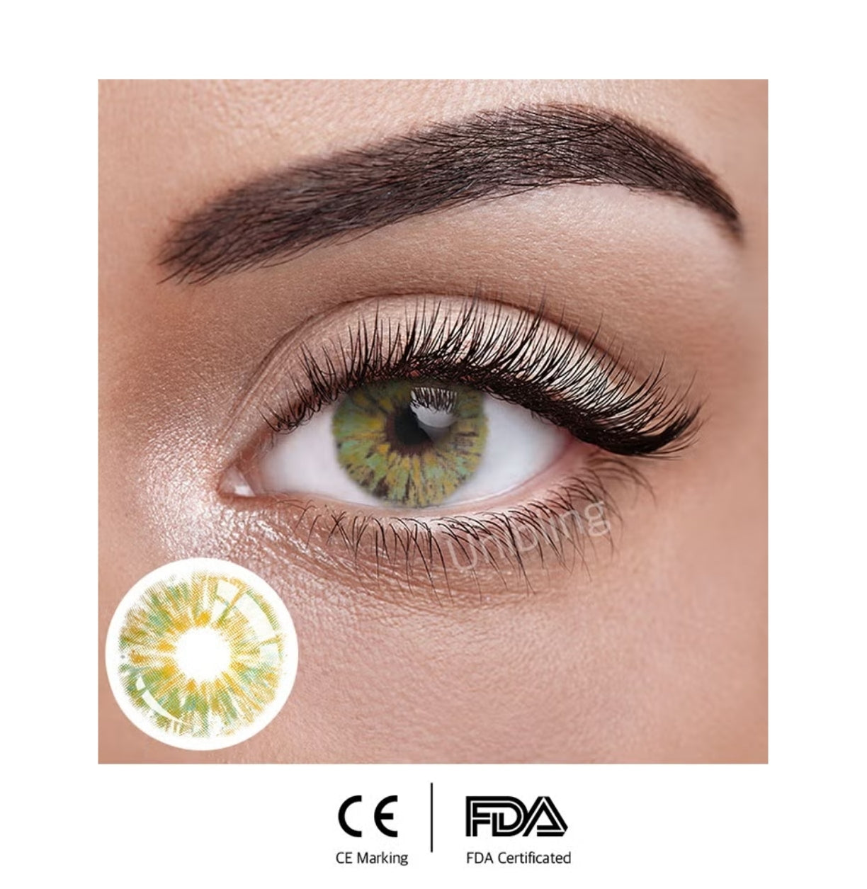 Unibling Monet Green Contact Lenses for Eyes (1 Pair) Unibling Monet Green Contact Lenses for Eyes (1 Pair)