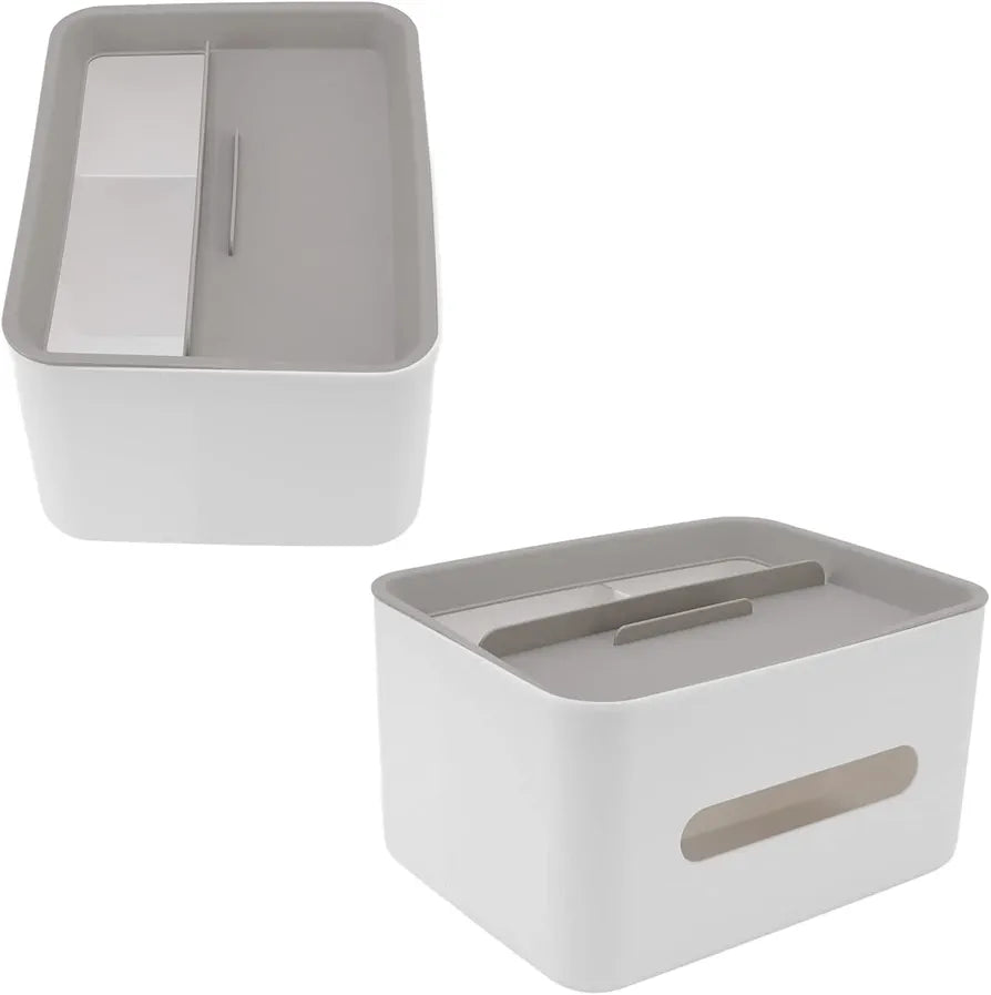 Rectangular Plastic Tissue Box Cover & Storage Holder for Home & Office Rectangular Plastic Tissue Box Cover & Storage Holder for Home & Office
