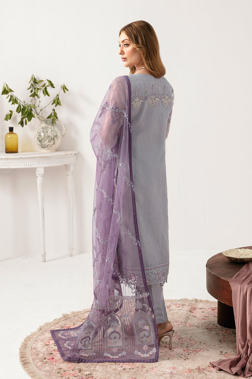Minhal by Ramsha | Embroidered Organza Readymade Party wear | M-1104 Minhal by Ramsha | Embroidered Organza Readymade Party wear | M-1104
