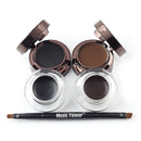 Brown + Black Gel Eyeliner Eyebrow Powder Makeup Set Kit Cosmetics 496650 - TUZZUT Qatar Online Shopping