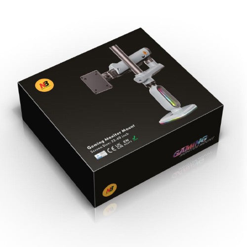 North Bayou NB V8 RGB Gaming Monitor Arm Lake Blue - Fits Most 32" ~ 60" Screen | Weight Capacity 20kg | Height Adjustable 740mm - TUZZUT Qatar Online Shopping