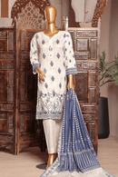Ayzal 3 PIECE - DIGITAL PRINTED CHIKANKARI LAWN Suit - CL353 - TUZZUT Qatar Online Shopping