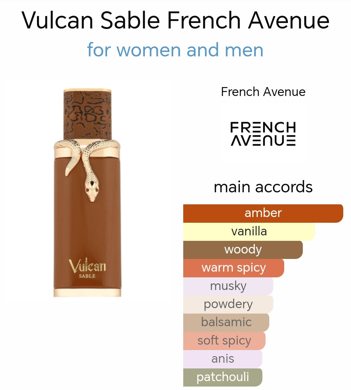 French Avenue Vulcan Sable EDP Perfume 100ml | A Desert Mirage of Warmth and Spice French Avenue Vulcan Sable EDP Perfume 100ml | A Desert Mirage of Warmth and Spice