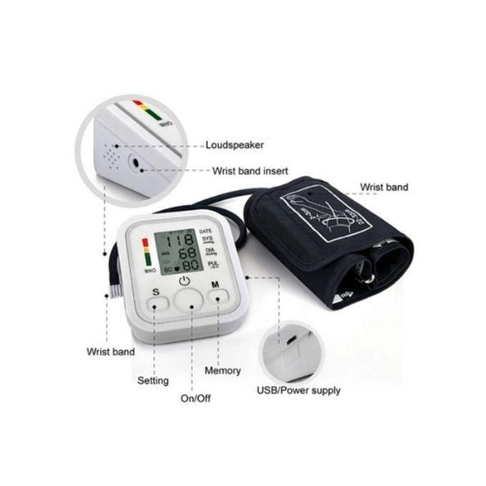 Automatic Upper Arm Blood Pressure Monitor With LCD Digital Display