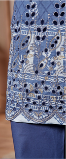 Ayzal 3 PIECE - DIGITAL PRINTED CHIKANKARI LAWN Suit - CL348 - TUZZUT Qatar Online Shopping