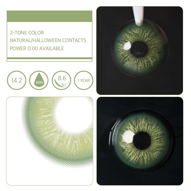 Unibling Adoring Green Contact Lenses for Eyes (1 Pair) - TUZZUT Qatar Online Shopping