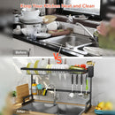 Over the Sink Dish Drying Rack - Kitchen Rack Organizer - TUZZUT Qatar Online Shopping