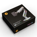 North Bayou NB V7 RGB Gaming Monitor Arm Lake Blue  - Fits Most 32"-60" Screen | Weight Capacity 20kg | Height Adjustable 490mm - TUZZUT Qatar Online Shopping