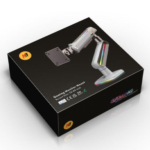 North Bayou NB V7 RGB Gaming Monitor Arm Lake Blue  - Fits Most 32"-60" Screen | Weight Capacity 20kg | Height Adjustable 490mm - TUZZUT Qatar Online Shopping