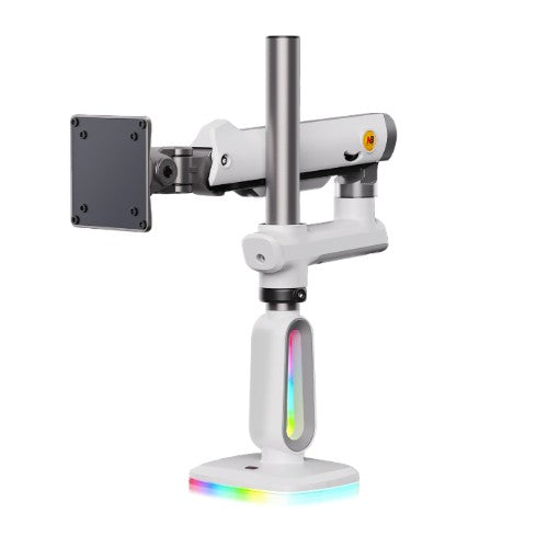 North Bayou NB E7 RGB Gaming Monitor Arm White – Fits Most 32" ~ 60" Screen | Weight Capacity 20kg | Height Adjustable 740mm - TUZZUT Qatar Online Shopping