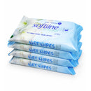 Softline fresher Pocket Wipes 15 Sheet x 4 Pcs Pack - White Lilly