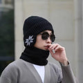 Winter Knitted Hat Cap Earmuff with Neck Warmer - 4047